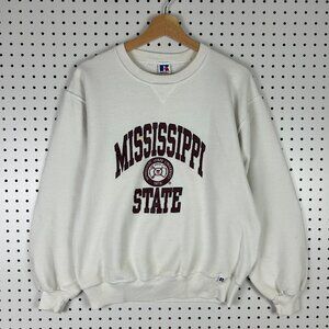 Mississippi State Bulldogs Crewneck Medium 90s USA Made Russell READ Sweatshirt